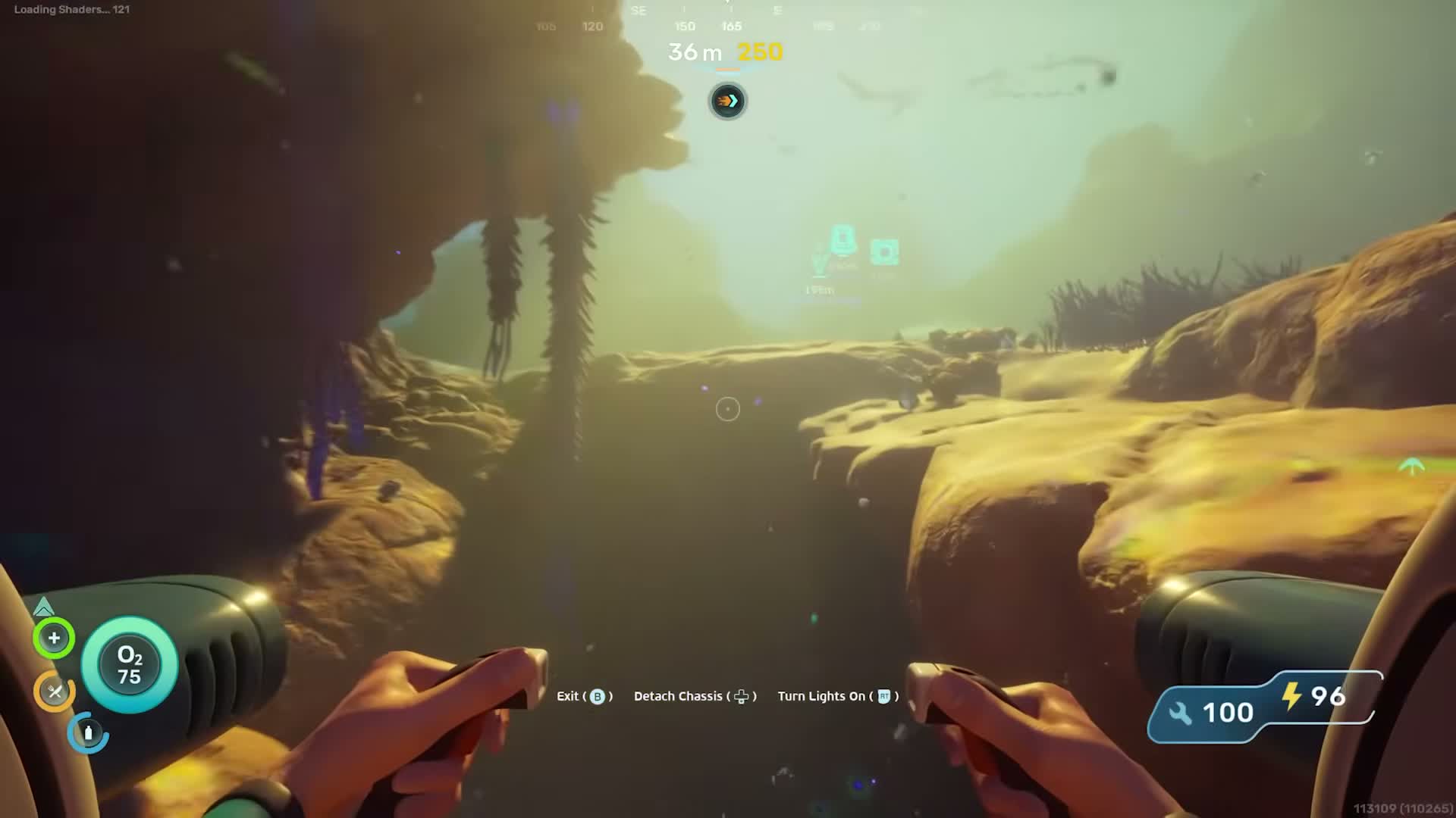 Approaching the cave area