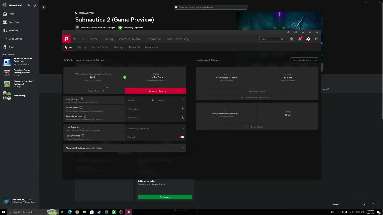 GPU driver check capture from troubleshooting video