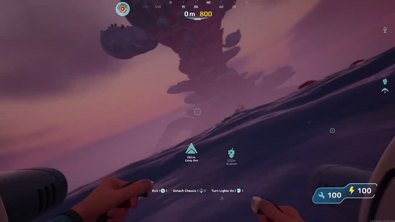 Swimming northeast from the Lifepod toward the Cicada Wreck
